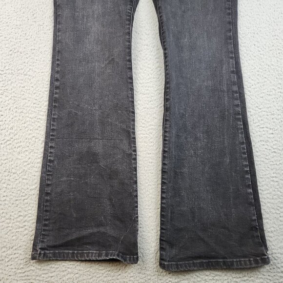 Banana Republic Jeans Women's 31/12 Bootcut Black Denim Pants Stretch Flare - Picture 8 of 13
